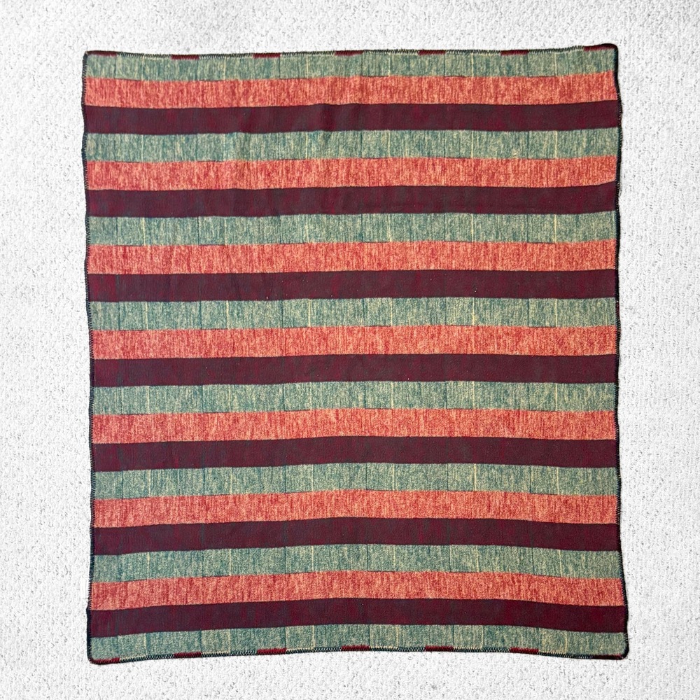 Biederlack VTG Lodge Plaid Colorblock Throw Blanket Reversible 58x46 Cabincore - Picture 4 of 9